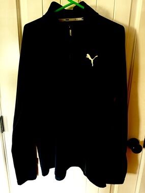 Puma Black Jacket with White Logo Tape